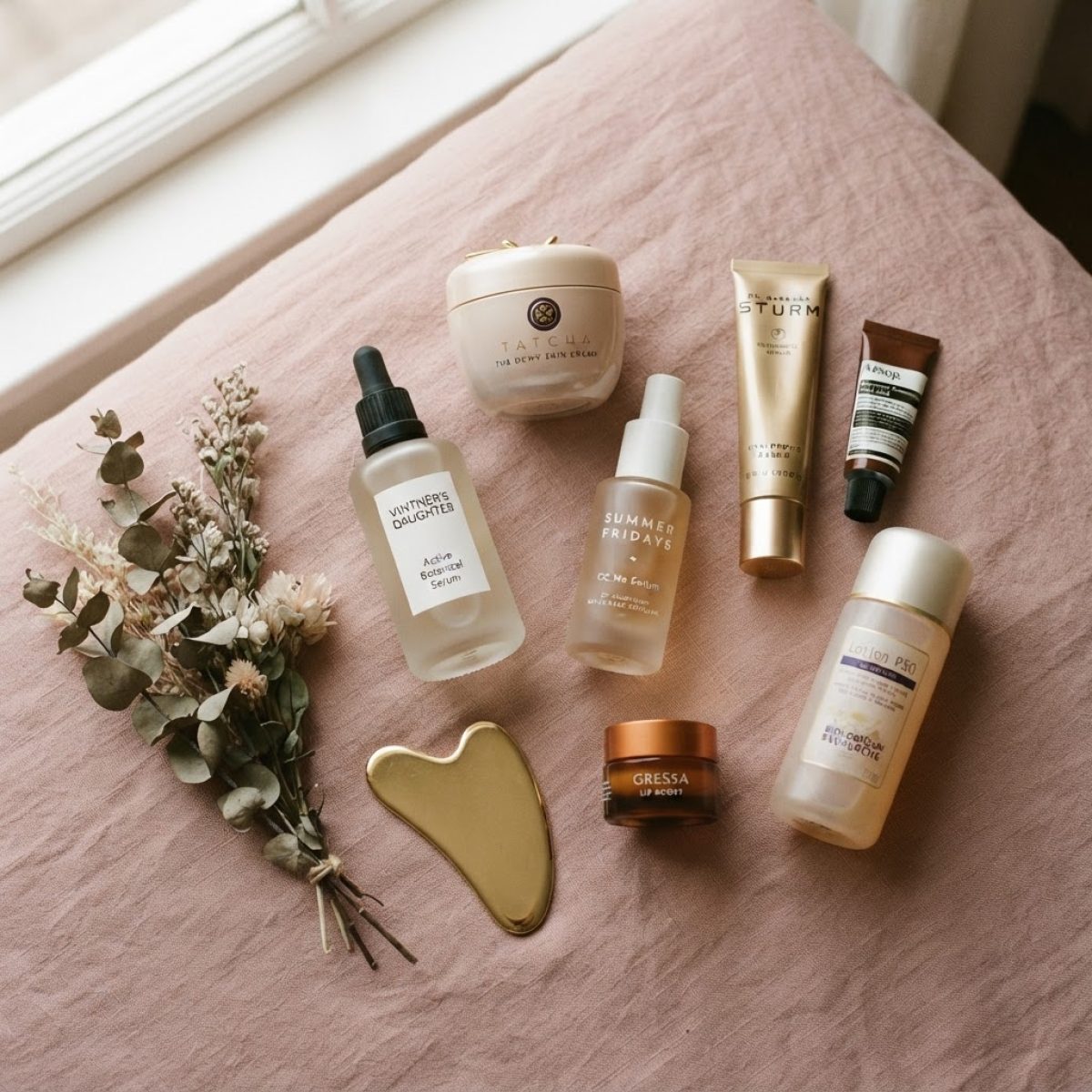 Assortiment luxe skincareproducten